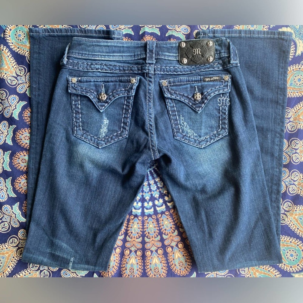 Miss Me Embellished Low Rise Denim Bootcut Jean